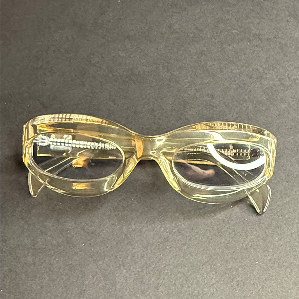 Vintage Moss Lipow “The Black Hornet” Transparent Eyeglasses - Mint Condition
